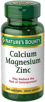 

Nature's Bounty Calcium Magnesium Zinc, Caplets, 100 caplets(100 No)