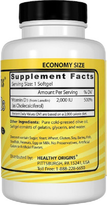

HEALTHY ORIGINS Healthy Origins, Vitamin D3, 2,000 IU, 360 Softgels Healthy Origins, Vitamin D3, 2,000 IU, 360 Softgels Healthy Origins, Vitamin D3, 2,000 IU, 360 Softgels Healthy Origins, Vitamin D3(360 No)