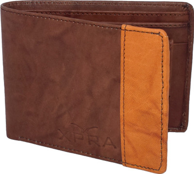

XPRA Men Brown Genuine Leather Wallet(6 Card Slots)