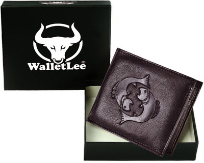 

WalletLee Men Casual Brown Genuine Leather Wallet(1 Card Slot)