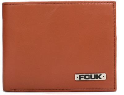 

French Connection Men Brown Genuine Leather Wallet(6 Card Slots), Tan