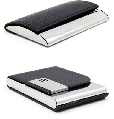 

ELS Men Casual Black Artificial Leather Card Holder(8 Card Slots)