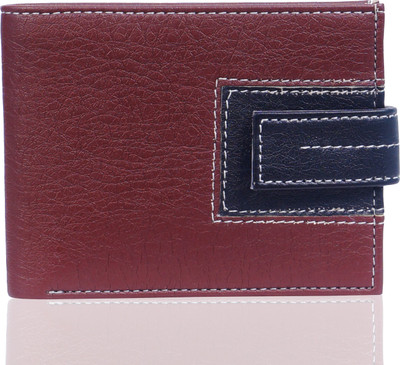 

SAMTROH Men Casual Maroon Artificial Leather Wallet(6 Card Slots), Brown & black