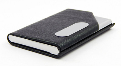 

ELS Men Casual Black Artificial Leather Card Holder(1 Card Slot)