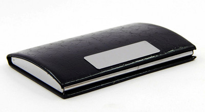

ELS Men Casual Black Artificial Leather Card Holder(8 Card Slots)