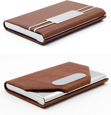 

ELS Men Casual Brown Artificial Leather Card Holder(8 Card Slots)
