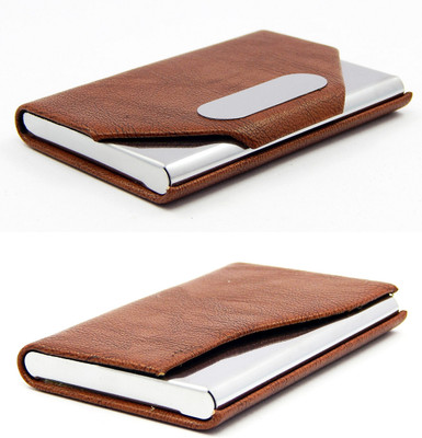 

ELS Men Casual Brown Artificial Leather Card Holder(8 Card Slots)