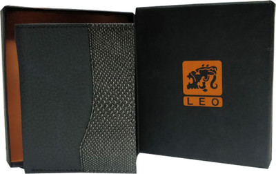 

Leo Men Casual Black Artificial Leather Wallet(8 Card Slots), Multicolor