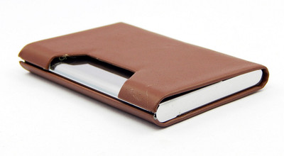

ELS Men Casual Brown Artificial Leather Card Holder(8 Card Slots)