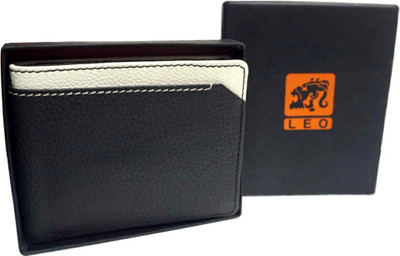 

Leo Men Casual Black Artificial Leather Wallet(8 Card Slots)