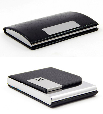 

ELS Men Casual Black Artificial Leather Card Holder(8 Card Slots)