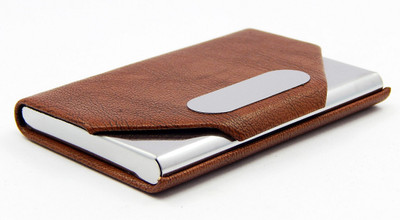 

ELS Men Casual Brown Artificial Leather Card Holder(8 Card Slots)