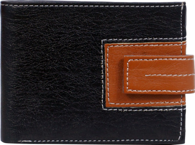 

SAMTROH Men Casual Blue Artificial Leather Wallet(6 Card Slots), Black & tan