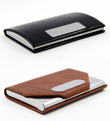 

ELS Men Casual Black, Brown Artificial Leather Card Holder(8 Card Slots)