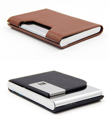 

ELS Men Casual Brown, Black Artificial Leather Card Holder(8 Card Slots), Black;brown