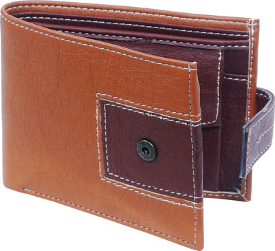 

wildwolf Men Casual Tan Artificial Leather Wallet(6 Card Slots), Tan & brown