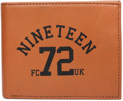 

French Connection Men Casual Tan Genuine Leather Wallet(6 Card Slots), Red brown