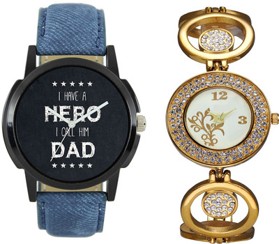 

Shocknshop LR07_204 Designer Analog Chain Strap Couple Watch - For Men & Women