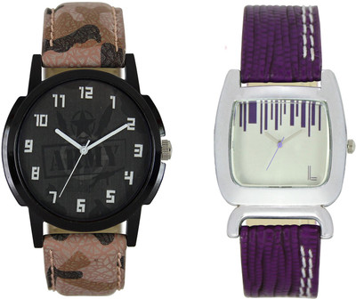 

Shocknshop LR03_207 Designer Analog Chain Strap Couple Watch - For Men & Women