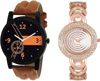 

Shocknshop LR01_202 Designer Analog Chain Strap Couple Watch - For Men & Women