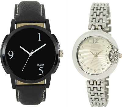 Shocknshop LR06_227 Designer Analog Chain Strap Couple Watch - For Men & Women