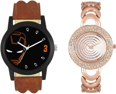 

Shocknshop LR04_202 Designer Analog Chain Strap Couple Watch - For Men & Women