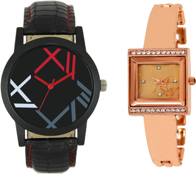 

Shocknshop LR12_220 Designer Analog Chain Strap Couple Watch - For Men & Women