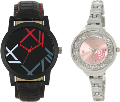 

Shocknshop LR12_226 Designer Analog Chain Strap Couple Watch - For Men & Women