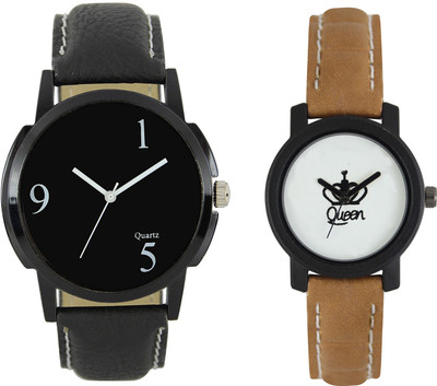 Shocknshop LR06_209 Designer Analog Chain Strap Couple Watch - For Men & Women