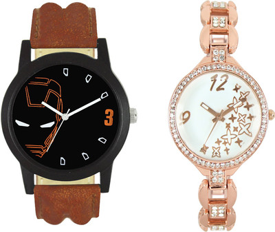 

Shocknshop LR04_210 Designer Analog Chain Strap Couple Watch - For Men & Women