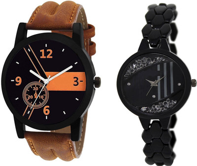 

Shocknshop LR01_221 Designer Analog Chain Strap Couple Watch - For Men & Women