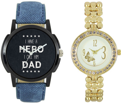 

Shocknshop LR07_203 Designer Analog Chain Strap Couple Watch - For Men & Women