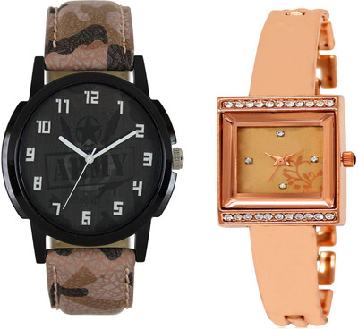 

Shocknshop LR03_220 Designer Analog Chain Strap Couple Watch - For Men & Women