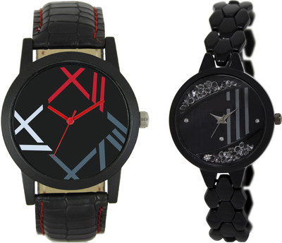 

Shocknshop LR12_221 Designer Analog Chain Strap Couple Watch - For Men & Women