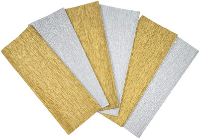 

AsianHobbyCrafts Duplex Paper :Golden/Silver (6 Pieces) :Length: 17x10 inches
