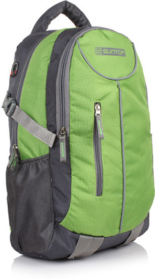 

Suntop Neo 7 Reflector Water Resistant Fabric 26 L Laptop Backpack(Green, Grey)
