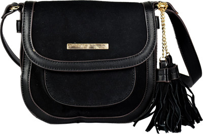 

Russo Milano Womens Sling Bag(Black, 8 inch)