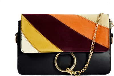 

Russo Milano Womens Sling Bag(Black, 6 inch)