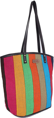 

ECOTARA Pearl' Premium Quality Multicolour Jute Handbag Shoulder Bag(Multicolor, 7 L)