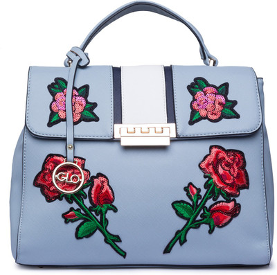 

Globus Embroidered Sequined Handbag Shoulder Bag(Blue, 12 inch)
