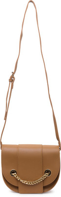 

Globus Gold Chain Solid Sling Bag Sling Bag(Brown, 8 inch)
