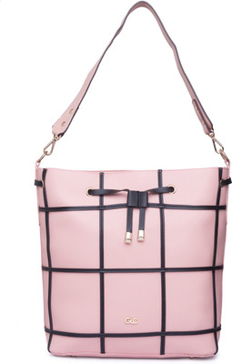 

Globus Checked Tote Bag Set Shoulder Bag(Pink, 16 inch)