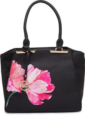 

Globus Embellished Floral Handbag Shoulder Bag(Black, 13 inch)