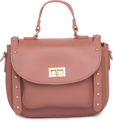 

Globus Rivet Detail Sling Bag Multipurpose Bag(Pink, 7 inch)