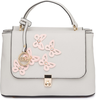 

Globus Butterfly Motif Handbag Multipurpose Bag(Grey, 10 inch)