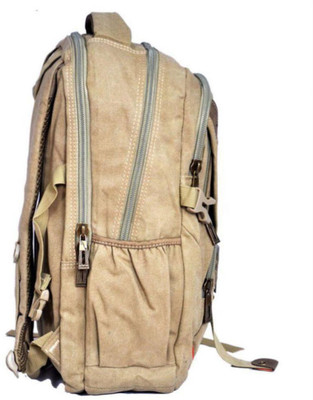 

Ludandan Canvas Khaki Waterproof Backpack(Beige, 35 L)