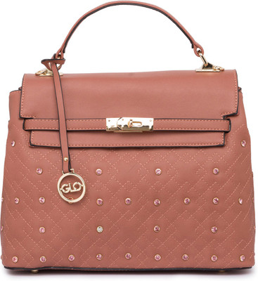 

Globus Embellished Structured Handbag Shoulder Bag(Pink, 14 inch)