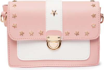 

Globus Colorblocked Star Motif Sling Bag Sling Bag(Pink, 8 inch)