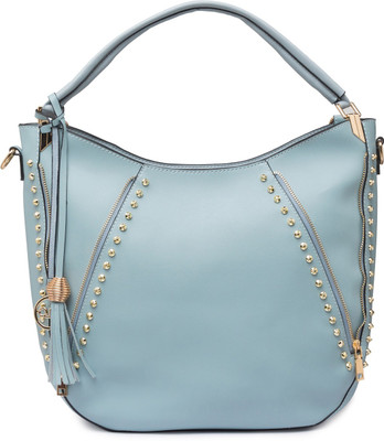 

Globus Embellished Zipper Detail Hobo Bag Shoulder Bag(Blue, 16 inch)