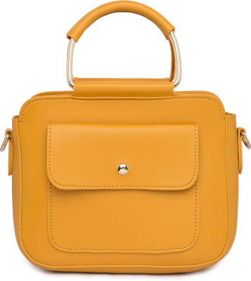 

Globus Structured Solid Sling Bag Multipurpose Bag(Yellow, 8 inch)